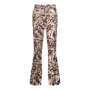 Butterfly Flared Broek Kaneel Multi &Co Woman , Multicolor , Dames