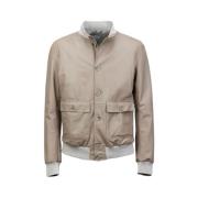 Leather Jackets Gimo's , Beige , Heren