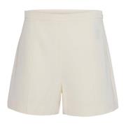 Hoge Taille Tailored Shorts Bone Vince , White , Dames