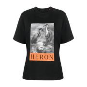 Zwart Grafisch Print T-shirt voor Vrouwen Heron Preston , Black , Dame...