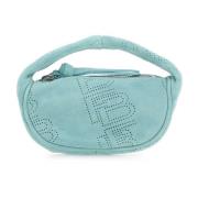 Zeegroene Suède Micro Cush Tas By FAR , Green , Dames