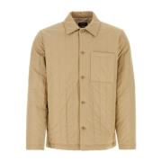 Beige Gewatteerd Katoenmix Shirt A.p.c. , Beige , Heren