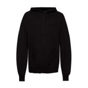 Sweatshirt met capuchon R13 , Black , Dames
