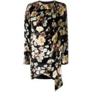 Velvet Print Jurk Saint Laurent , Beige , Dames