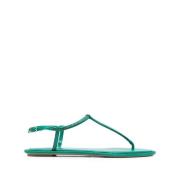 Flat Sandals René Caovilla , Green , Dames