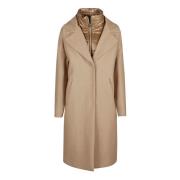 Tijdloze Ecowool Trenchcoat Herno , Brown , Dames