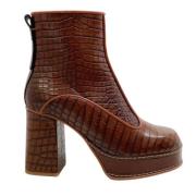 Pre-owned Leather boots Chloé Pre-owned , Brown , Dames