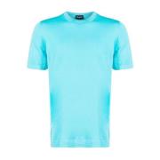 Stijlvolle Turquoise T-shirt voor Mannen Drumohr , Blue , Heren