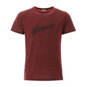 Katoenen Logo T-Shirt - Herenmode Saint Laurent , Red , Heren