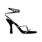 Giglio Velvet heeled sandals 3Juin , Black , Dames