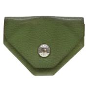 Pre-owned Leather wallets Hermès Vintage , Green , Dames