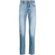 Vintage Straight-Leg Jeans Kiton , Blue , Heren