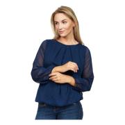 Stijlvolle dierenprint blouse 2-Biz , Blue , Dames