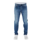 Rechte Stretch Jeans voor Mannen Haikure , Blue , Heren