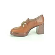 Cognac Moccasin Pumps 5cm Hak Hispanitas , Brown , Dames