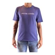T-Shirt, Klassieke Stijl Jacob Cohën , Purple , Heren