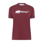 Spray Logo T-Shirt Off White , Red , Dames