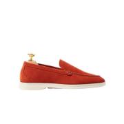 Roestkleurige Suède Loafers Scarosso , Red , Dames
