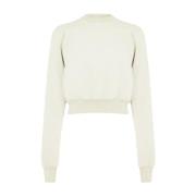 Pearl Cropped Sweatshirt Rick Owens , Gray , Dames