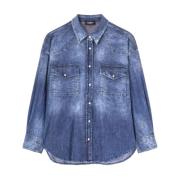 Stijlvolle Damesoverhemd - Camicia Dondup , Blue , Dames