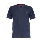 Klassiek Katoenen T-Shirt voor Heren Kiton , Blue , Heren