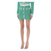 Rope Knit Mini Skirt Self Portrait , Green , Dames