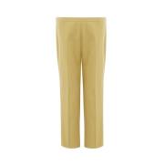 Gele Katoenen Chino Broek Lardini , Yellow , Dames