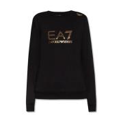 Logo-printed sweatshirt Emporio Armani EA7 , Black , Dames