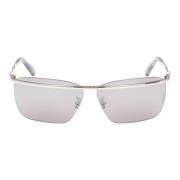 Wraparound Zilveren Zonnebril voor Vrouwen Moncler , Gray , Dames