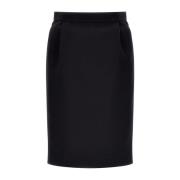 Halflange Rok Saint Laurent , Black , Dames