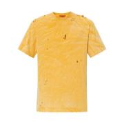 T-shirt met vintage-effect 424 , Yellow , Heren