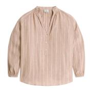 Beige Fluid Stripe Blouse Woolrich , Beige , Dames