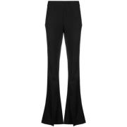 Zwarte Slim Fit Broek met Voorste Split Ambush , Black , Dames