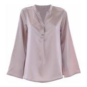 Elegante zijden blouse met kimono mouwen Kocca , Pink , Dames