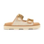 Glij de zomer in met deze H620 sliders Hogan , Beige , Dames