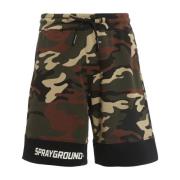 Stijlvolle Camo Shorts in Multi Groen Sprayground , Multicolor , Heren