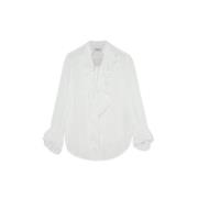 Elegante Slimme Witte Blouse - Maat 42 Dondup , White , Dames