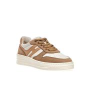 Beige Suede Basket Sneakers - Maat 35 Hogan , Beige , Dames