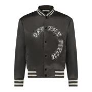 Buiten het veld Satin Varsity Jacket Senior Tarmac Brown Off The Pitch...