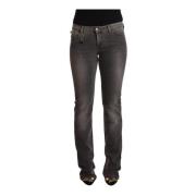 Gray Washed Low Waist Straight Denim Jeans Costume National , Gray , D...