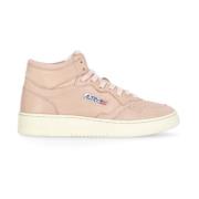 Roze Leren Sneakers Autry , Pink , Dames