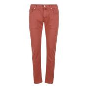 Slim Gabardine Katoenen Jeans Jacob Cohën , Brown , Heren