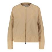 Beige City Light Bomber met trekkoord Woolrich , Beige , Dames