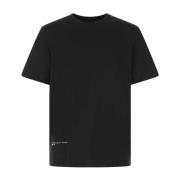 Zwart katoenen t-shirt Oamc , Black , Heren