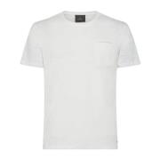 T-shirt met geborduurd logo Peuterey , White , Heren