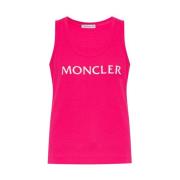 Top met logo Moncler , Pink , Dames