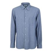 Denim Medio Shirt Aspesi , Blue , Heren