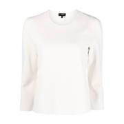 Witte Crew Neck Jumper Theory , White , Dames