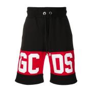 Zwarte Katoenen Shorts CO Gcds , Black , Heren