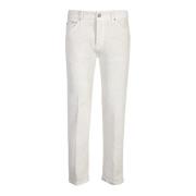 Witte stijlvolle herenbroek PT Torino , White , Heren